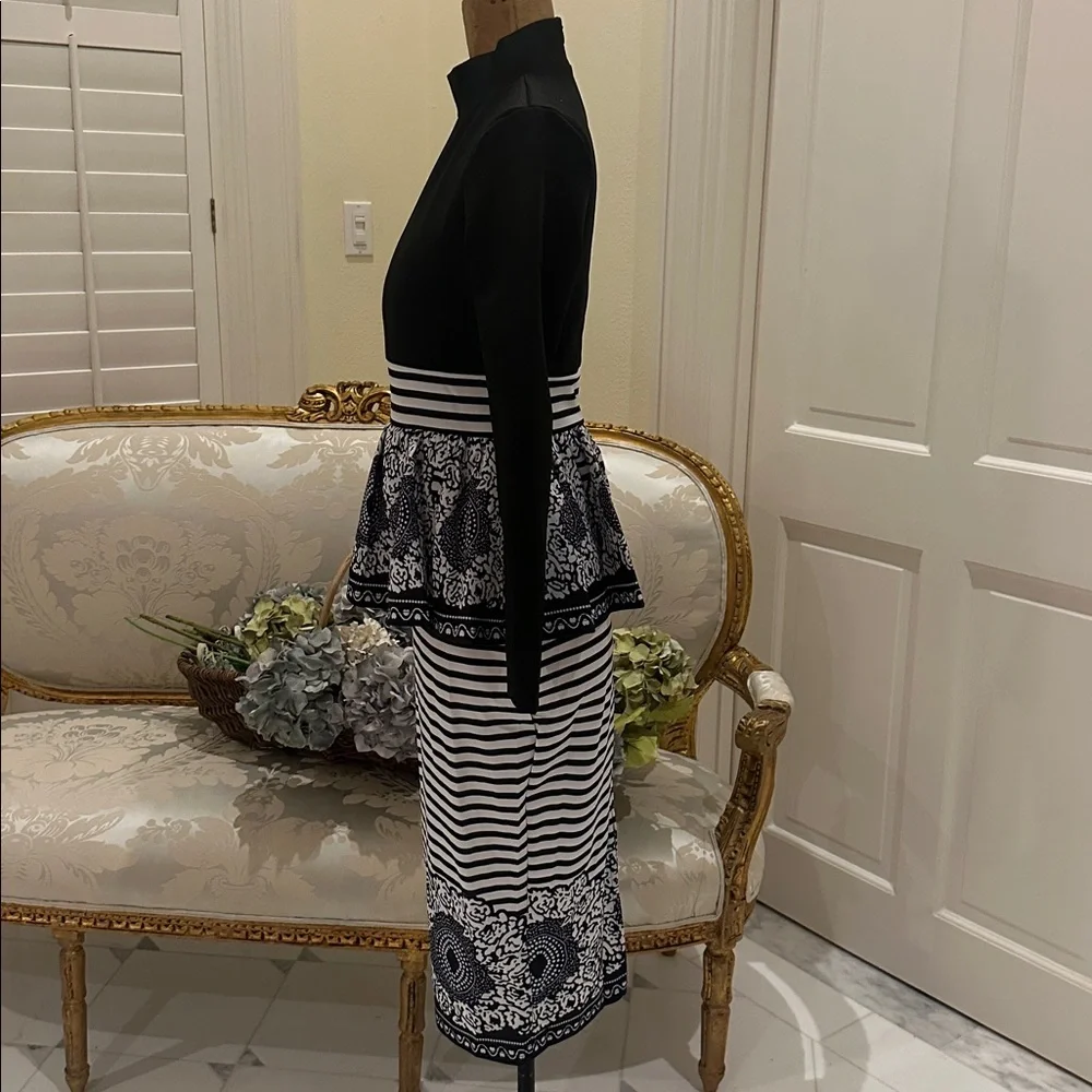 Black/white peplum knit midi dress,NWOT
Size M - Picture 2 of 4